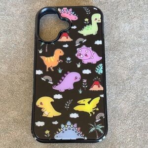 Colorful Dinosaur Phone Case for iPhone 16
